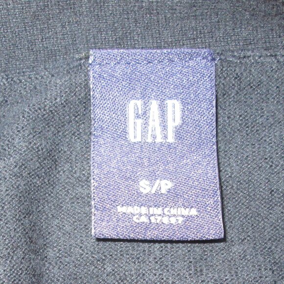 Men's Gap 100% Cotton Navy Blue Button Cardigan Size Small, 2 front pockets - Picture 3 of 3